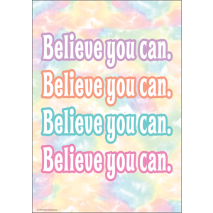 BELIEVE YOU CAN POSTER PASTEL POP