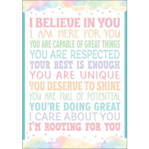I BELIEVE IN YOU POSTER PASTEL POP