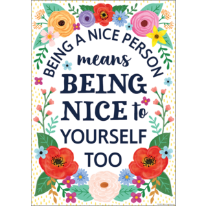 BEING A NICER PERSON POSTER WILDFLOWERS