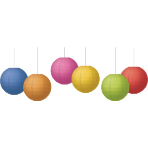 COLORFUL 8" LANTERNS