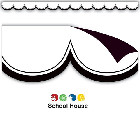 WHITE WITH BLACK MAGNETIC BORDER