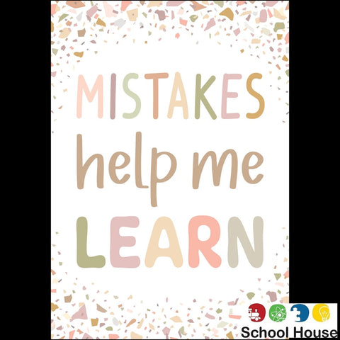 MISTAKES HELP ME LEARN POSTER TERRAZZO TONES