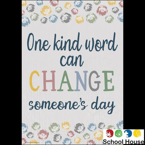ONE KIND WORD POSTER CLASSROOM COTTAGE