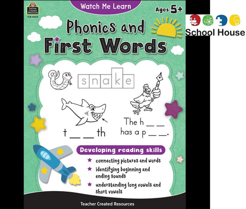Phonics & First Words Watch Me Learn Book – Kindergarten Reading Skills Practice Workbook
