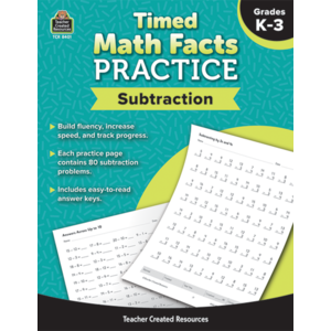 SUBTRACTION TIMED MATH FACTS BOOK