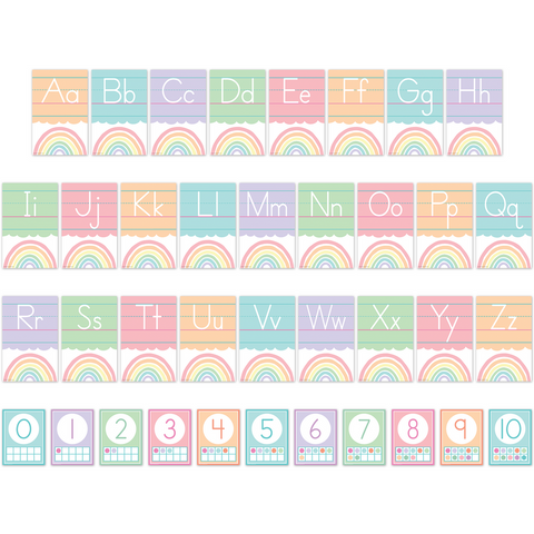 PASTEL POP ALPHABET BULLETIN BOARD SET