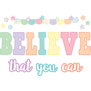 PASTEL POP BELIEVE THAT YOU CAN BULLETIN BOARD SET
