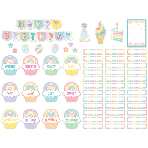 PASTEL POP HAPPY BIRTHDAY MINI BULLETIN BOARD SET