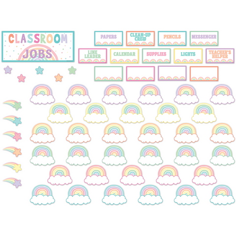 PASTEL POP CLASSROOM JOBS MINI BULLETIN BOARD SET