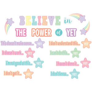 PASTEL POP BELIEVE IN THE POWER MINI BULLETIN BOARD SET