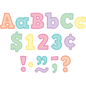 PASTEL POP BOLD BLOCK 4" LETTERS COMBO