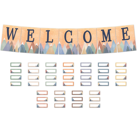 MOVING MOUNTAINS WELCOME BULLETIN BOARD SET