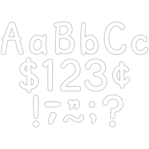 WHITE 4" LETTERS COMBO