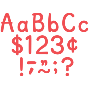 MELON RED 4" LETTERS COMBO