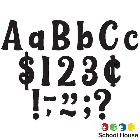 BLACK WILD WHIMSY 4" COMBO LETTERS