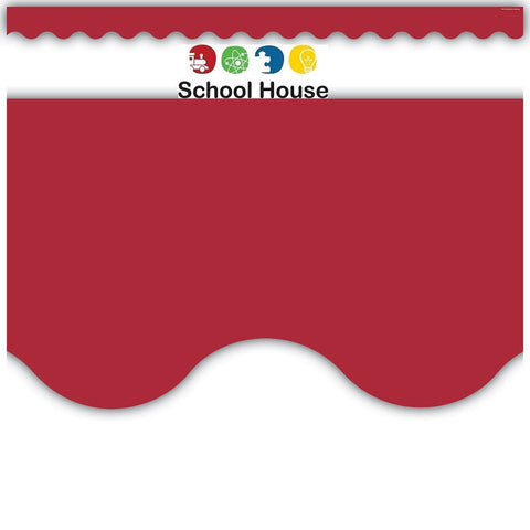 Cranberry Red Border – Classroom Bulletin Board Border Trim for Displays & Decorations
