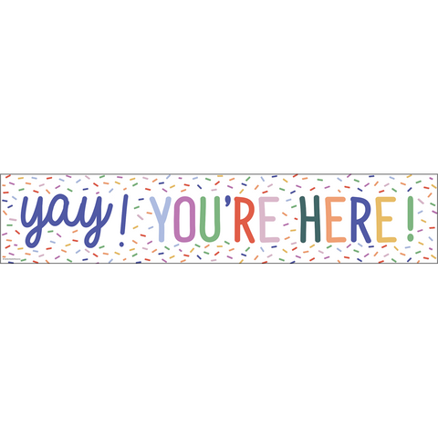 Color Crush Yay! You're Here Banner