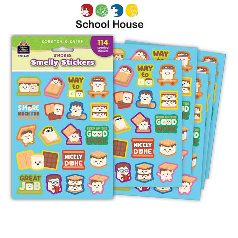 S’mores Smelly Stickers – Scratch & Sniff Scented Reward Stickers for Classroom Motivation