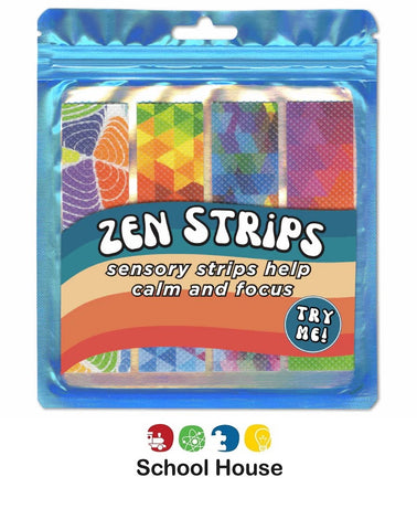 Zen Strips Bumpy Brights Sensory Fidget Stickers | Rainbow Texture Strips for Focus & Calm