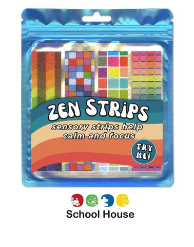Zen Strips Sandy Brights Sensory Fidget Stickers | Rainbow Textured Strips for Focus & Calm
