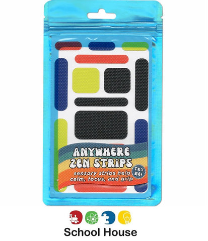 Zen Strips Bumpy Brights Sensory Stickers | Rainbow Fidget Strips for Focus, Calm & Stress Relief