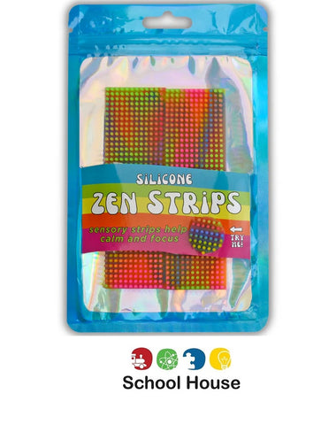 Zen Silicone Strips Sensory Fidget Stickers | Multicolor Tactile Strips for Focus & Calm