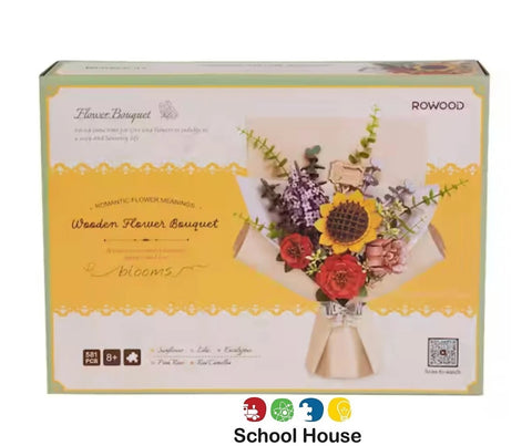 WOODEN FLOWER BOUQUET SET*