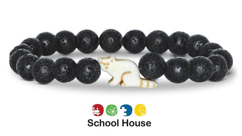 FAHLO RED PANDA LAVA STONE BRACELET