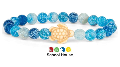 FAHLO SEA TURTLE AQUA BLUE BRACELET
