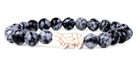 FAHLO POLAR BEAR PAPILLAE STONE BRACELET