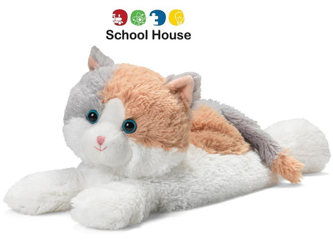 Warmies Junior Calico Cat Plush – Microwavable Lavender Weighted Stuffed Animal for Comfort & Relaxation