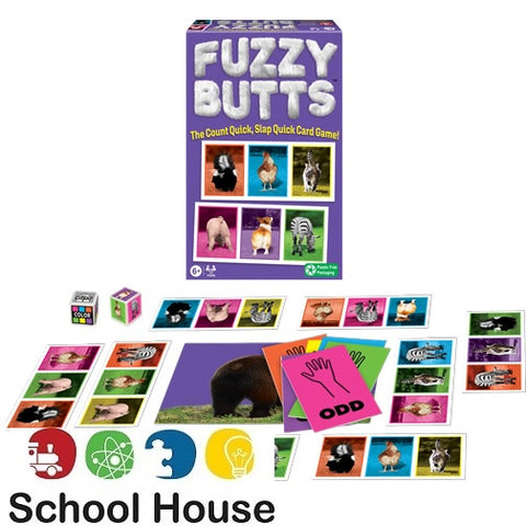 Fuzzy Butts Family Card Game | Funny Animal Matching Dice Game for Kids & Adults | Fast-Paced Game Ages 8+