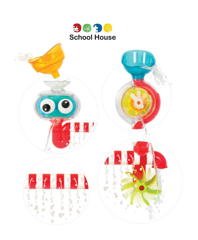 Spin ’n Sprinkle Water Lab Bath Toy – STEM Water Science Activity with Sprinklers, Funnels & Spinning Effects