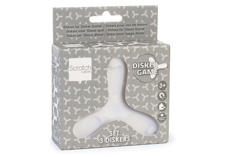 Pack Of 3 White Diskers