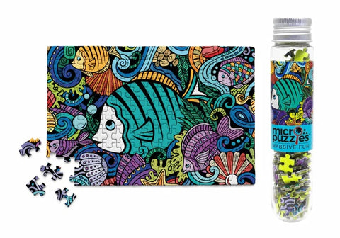 Fish Doodle Mini Jigsaw Puzzle