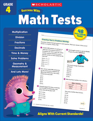 Scholastic Success Math Tests Grades 4