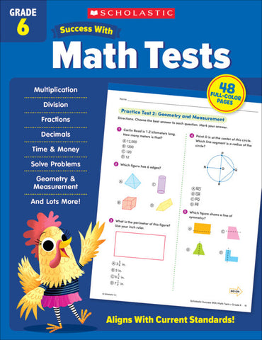 Scholastic Success Math Tests Grade 6