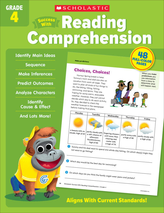 マイクラ 人気アイテム 4 Grade Reading Success Scholastic Comprehension School – 語学・辞書・学習参考書