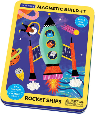 Rocket Ships Magnet Tin