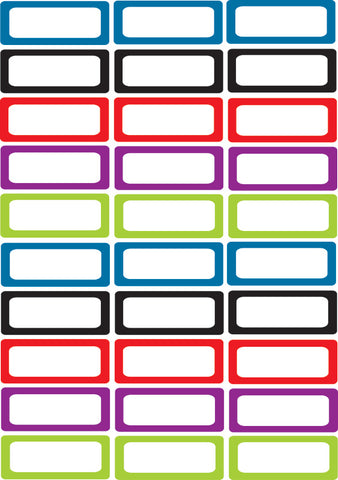 Asst Colors Magnetic Labels