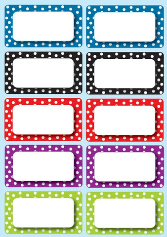 Color Dots Nameplates Magnets