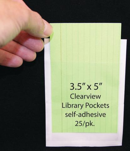 Library Pocket Clear 25Ct
