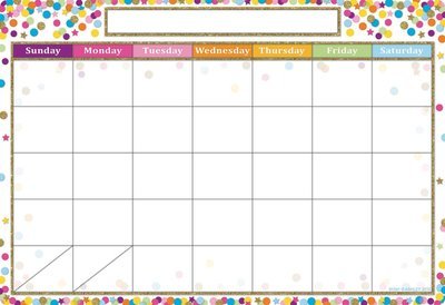 Confetti Calendar Poly Chart