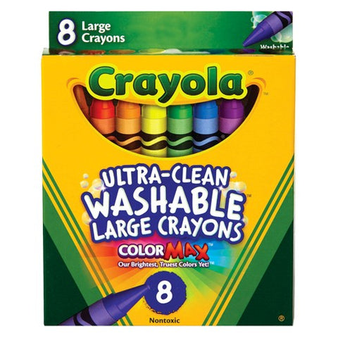 Washable Crayons Large 8Ct
