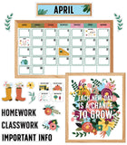 Grow Together Calendar Bulletin Board Set