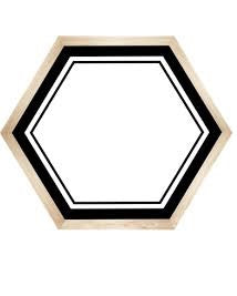 Simply Boho Hexagons Name Tags
