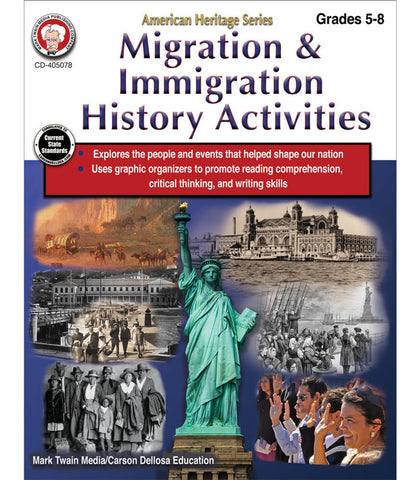 Migration & Immigration History Grades 5 - 8 Book