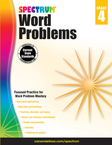 Spectrum Word Problems Workbook