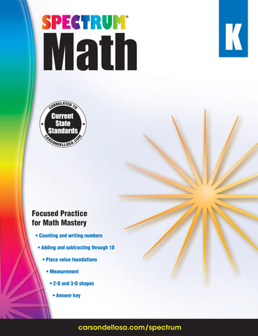 Spectrum Math K Workbook