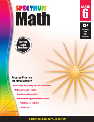 Spectrum Math 6 Workbook